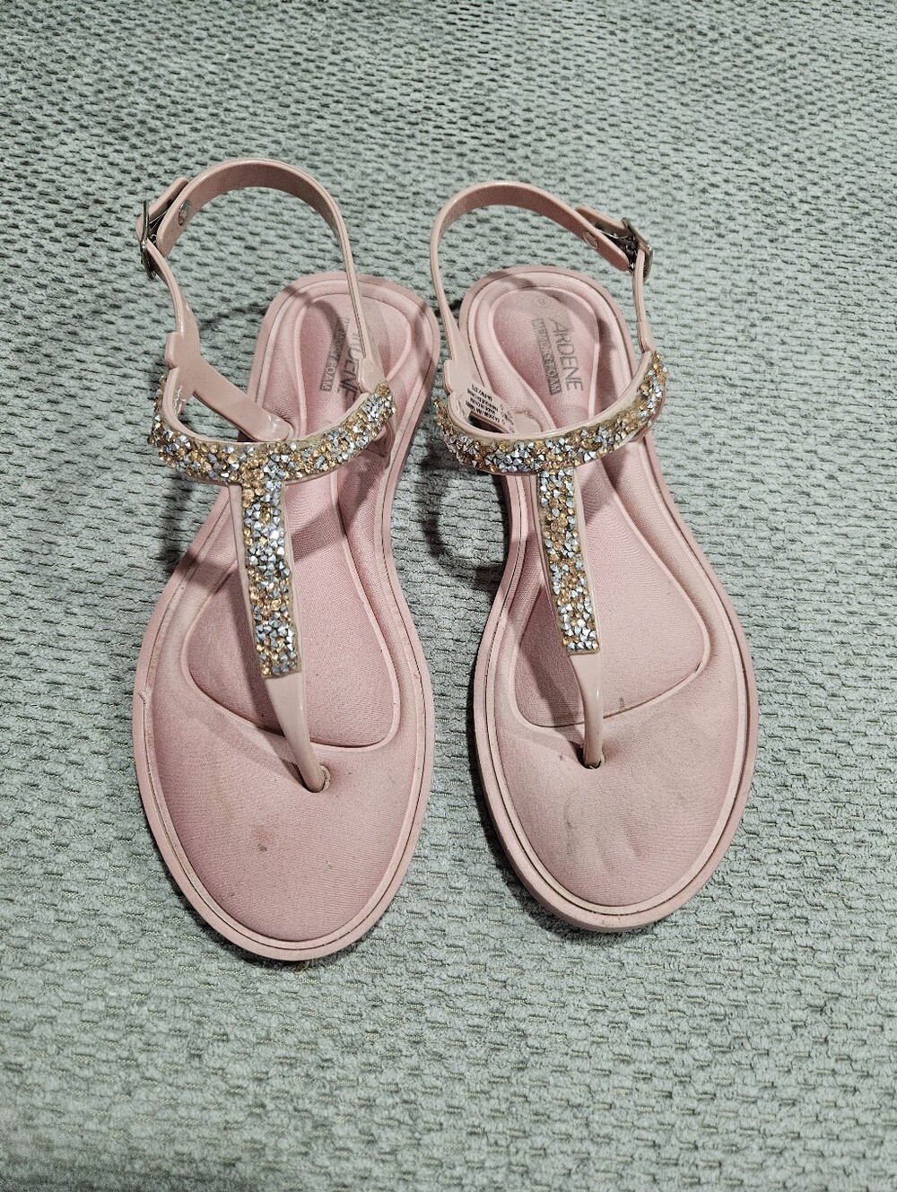 3/$15! Pink T Strap Sandals, 8